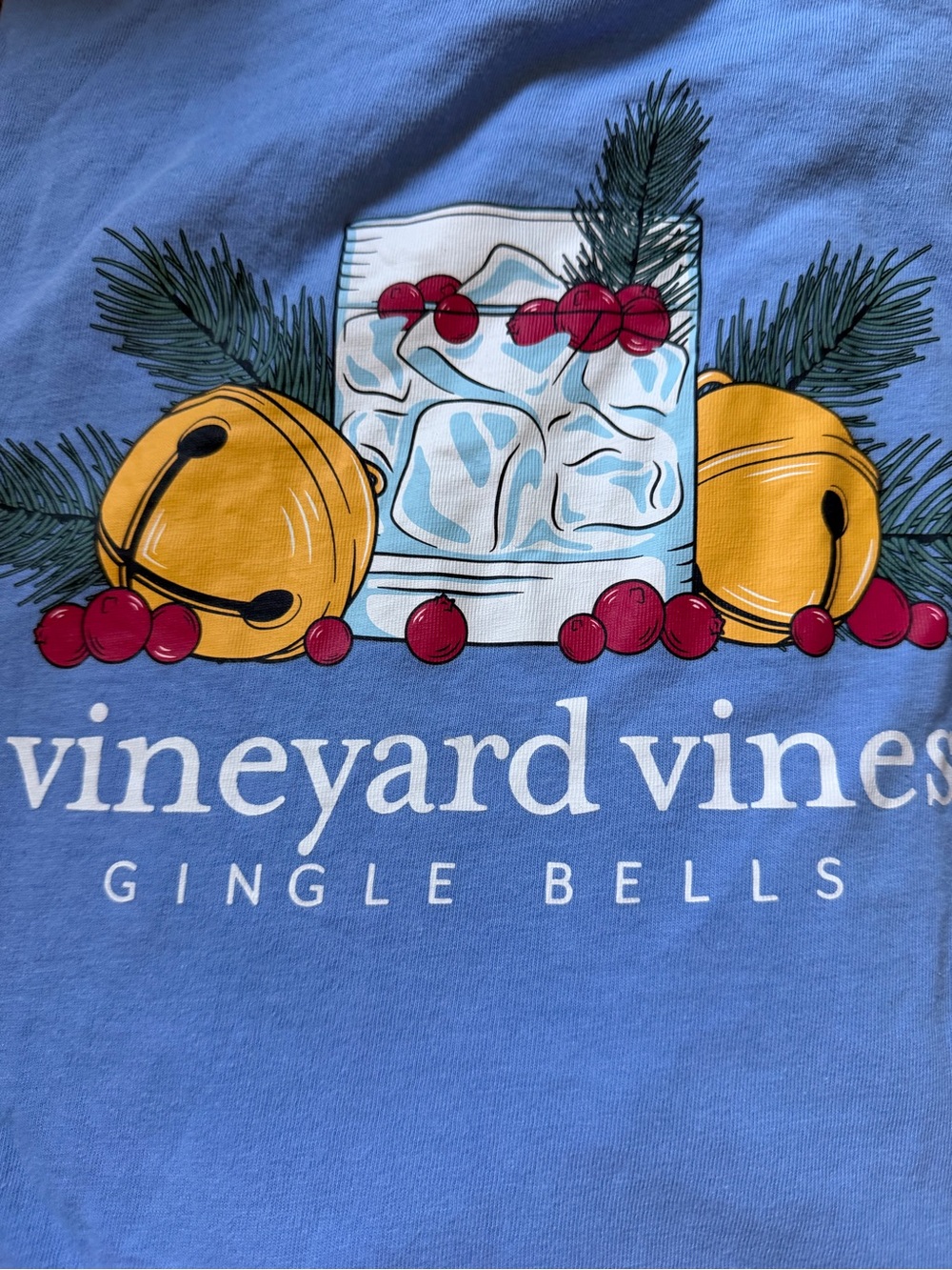 M - men’s Vineyard Vines "Gingle Bells" Blue Graphic T-Shirt Long sleeve